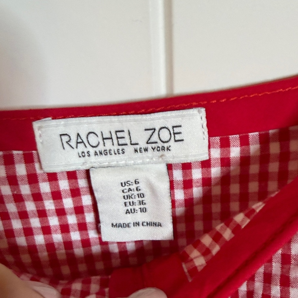 Rachel Zoe Red Gingham Maxi Dress - Picture 2 of 9